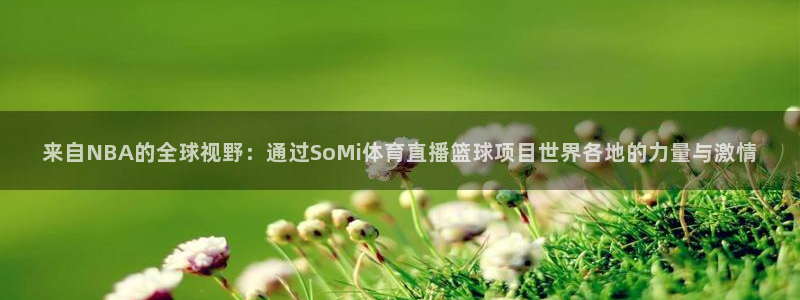 来自NBA的全球视野：通过SoMi体育直播篮球项目世界各地的力量与激情